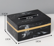 Load image into Gallery viewer, Black &amp; Gold Bathroom Set - 7 piece   (Resin - Top Quality)
