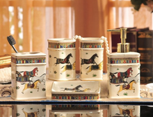 Load image into Gallery viewer, "Scottishe" Collection (Horses) - 5 Piece Bathroom Set
