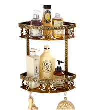 Load image into Gallery viewer, "Arna" Bathroom Shelf Aluminium Antique Carved
