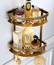 Load image into Gallery viewer, "Arna" Bathroom Shelf Aluminium Antique Carved

