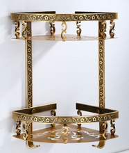 Load image into Gallery viewer, "Arna" Bathroom Shelf Aluminium Antique Carved
