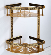 Load image into Gallery viewer, "Arna" Bathroom Shelf Aluminium Antique Carved
