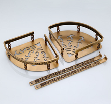 Load image into Gallery viewer, "Arna" Bathroom Shelf Aluminium Antique Carved
