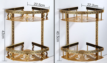 Load image into Gallery viewer, "Arna" Bathroom Shelf Aluminium Antique Carved
