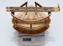 Load image into Gallery viewer, "Arna" Bathroom Shelf Aluminium Antique Carved
