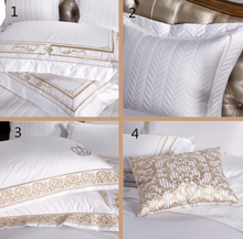 Load image into Gallery viewer, "Arna Lisa" Royal Collection - Luxury Golden ROYAL Bedding - 9 Piece - Queen
