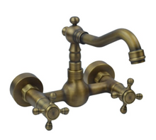 Load image into Gallery viewer, "Arna" Collection - Bathroom Basin Faucet Antique Brass Sink Mixer Crane Tap
