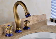 Load image into Gallery viewer, "Arna" Collection - Bathroom Basin Faucet Antique Brass Sink Mixer Tap
