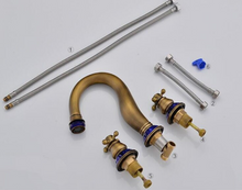 Load image into Gallery viewer, "Arna" Collection - Bathroom Basin Faucet Antique Brass Sink Mixer Tap
