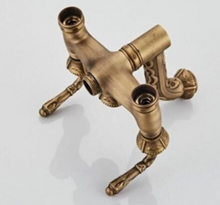 Load image into Gallery viewer, "Arna" Collection - Bathtub Faucet Wall Mounted Antique Bronze Craved Bathtub Mixer Tap with Hand Shower
