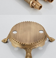 Load image into Gallery viewer, "Arna" Collection - Bathtub Faucet Antique Brass Carved Bath Shower Faucet Hot &amp; Cold Mixer Tap With Handheld Shower Floor Standing Style
