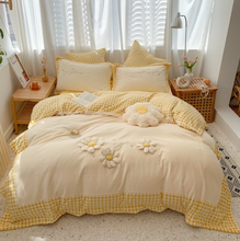 Load image into Gallery viewer, "Arna's" Collection - Luxury Flannel Velvet #D Mushrooms Bedding Set 6 piece Twin/Single
