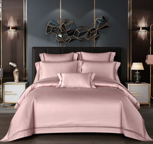 Load image into Gallery viewer, "Arna Lisa" Collection - Luxury Silk Cotton Jacquard Delicate Bedding Set Shining Duvet Cover Sets - Queen - 7 Piece
