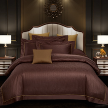 Load image into Gallery viewer, "Arna Lisa" Collection - Luxury Silk Cotton Jacquard Delicate Bedding Set Shining Duvet Cover Sets - Queen - 7 Piece

