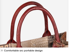 Load image into Gallery viewer, "Arna Lisa" Collection - Legend Genuine Leather Luxury Handbags Women Designer Hand Bag Female Retro Patchwork Totes Crocodile Shoulder/Crossbody Bags
