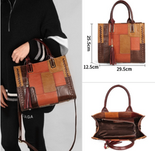 Load image into Gallery viewer, "Arna Lisa" Collection - Legend Genuine Leather Luxury Handbags Women Designer Hand Bag Female Retro Patchwork Totes Crocodile Shoulder/Crossbody Bags
