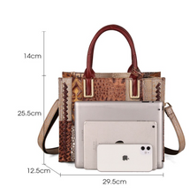 Load image into Gallery viewer, "Arna Lisa" Collection - Legend Genuine Leather Luxury Handbags Women Designer Hand Bag Female Retro Patchwork Totes Crocodile Shoulder/Crossbody Bags
