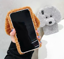 Load image into Gallery viewer, Dog Phone Case -  iPhone -3D Teddy Dog Ears Plush Hair Case For iPhone 12 Pro Max SE 2020 11 Pro XR X 10 6 6s 7 8 Plus XR XS Max
