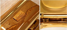 Load image into Gallery viewer, Artistic Plain Golden One Piece Close stool Siphon Flushing S-Trap Floor Mounted Luxious Villa Bathroom Seat Toilet
