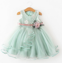 Load image into Gallery viewer, "Arna" Royal Gown Collection - Little Girl Flower Party Lace Tutu Dress Baby Kids Sleevess Dresses Clothes Summer Children Wedding Birthday

