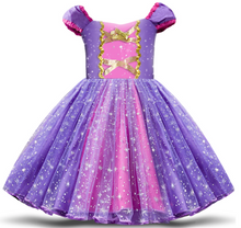 Load image into Gallery viewer, "Arna" Royal Gown Collection - Polka Dot Toddler Dress Halloween Costume Baby Girl Christmas Party Dress
