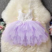 Load image into Gallery viewer, "Arna" Royal Gown Collection - Girls Princess Dress Tutu Baptism Newborn Infant Girl Party Dress
