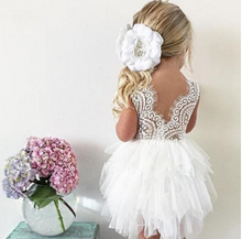 Load image into Gallery viewer, "Arna" Royal Gown Collection - Girls Princess Dress Tutu Baptism Newborn Infant Girl Party Dress
