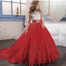 Load image into Gallery viewer, "Arna" Royal Gown Collection - Girls Wedding Evening Party Bridesmaid Long Dress Prom Gown Children Teenager New Year Princess Costume
