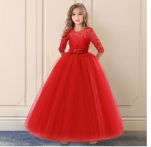 Load image into Gallery viewer, "Arna" Royal Gown Collection - Girls Wedding Evening Party Bridesmaid Long Dress Prom Gown Children Teenager New Year Princess Costume
