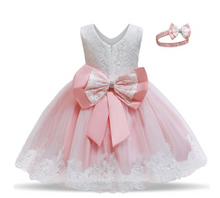 Load image into Gallery viewer, "Arna" Royal Gown Collection - 0-24 Month Baby Princess Dress For Newborn Girls Party Christening Gown Vintage Infant Baptism Wedding Cl
