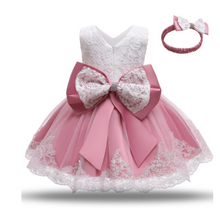 Load image into Gallery viewer, "Arna" Royal Gown Collection - 0-24 Month Baby Princess Dress For Newborn Girls Party Christening Gown Vintage Infant Baptism Wedding Cl
