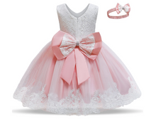 Load image into Gallery viewer, "Arna" Royal Gown Collection - 0-24 Month Baby Princess Dress For Newborn Girls Party Christening Gown Vintage Infant Baptism Wedding Cl
