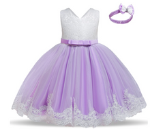 Load image into Gallery viewer, "Arna" Royal Gown Collection - 0-24 Month Baby Princess Dress For Newborn Girls Party Christening Gown Vintage Infant Baptism Wedding
