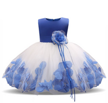 Load image into Gallery viewer, "Arna" Royal Gown Collection - Flower Tulle Toddler Kids Christening Costume Newborn Baby Girl Birthday Dress
