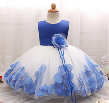 Load image into Gallery viewer, "Arna" Royal Gown Collection - Flower Tulle Toddler Kids Christening Costume Newborn Baby Girl Birthday Dress
