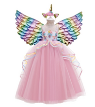 Load image into Gallery viewer, "Arna" Royal Gown Collection - Girls Unicorn Summer Dresses Tutu Long
