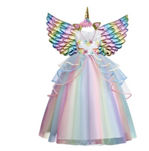 Load image into Gallery viewer, "Arna" Royal Gown Collection - Girls Unicorn Summer Dresses Tutu Long
