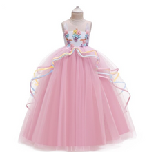 Load image into Gallery viewer, "Arna" Royal Gown Collection - Girls Unicorn Summer Dresses Tutu Long
