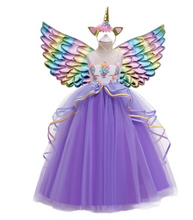 Load image into Gallery viewer, "Arna" Royal Gown Collection - Girls Unicorn Summer Dresses Tutu Long
