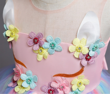 Load image into Gallery viewer, "Arna" Royal Gown Collection - Girls Unicorn Summer Dresses Tutu Long
