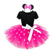 Load image into Gallery viewer, "Arna" Royal Gown Collection - Polka Dot Toddler Dress Halloween Costume Baby Girl Christmas Party Dress
