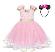 Load image into Gallery viewer, "Arna" Royal Gown Collection - Polka Dot Toddler Dress Halloween Costume Baby Girl Christmas Party Dress
