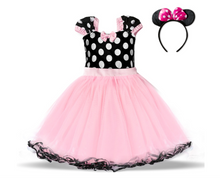 Load image into Gallery viewer, "Arna" Royal Gown Collection - Polka Dot Toddler Dress Halloween Costume Baby Girl Christmas Party Dress
