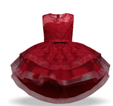 Load image into Gallery viewer, "Arna" Royal Gown Collection - Flower Dresses For Girls Elegant Rainbow Tutu Ball Gown 4-10 Year
