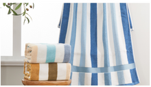 Load image into Gallery viewer, Luxury Towels - Choice of Colours - x2 - 100% Cotton Super Absorbent Comfortable Stripe
