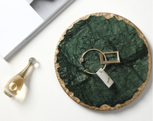 Load image into Gallery viewer, "Arna Lisa" 3 Piece Plate Set - Natural Marble Plates Creativity Gold Inlay Display Trays
