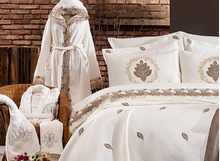Load image into Gallery viewer, "Arna Lisa" Luxury Royal Bedding Set - 20 pieces French Laced Embroidery
