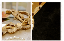 Load image into Gallery viewer, "Arna Collection" Gold Tray's - Nordic Ginkgo Leaf Mirror Display Tray
