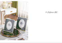 Load image into Gallery viewer, "Arna Lisa" Royal Collection - Luxury Unique Design - Gold Glass Trays Decorative Creative Bird Frame

