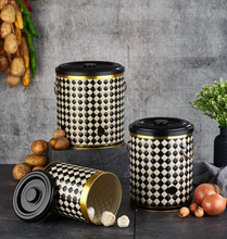 Load image into Gallery viewer, "Arna Lisa" Royal Collection - Black and Gold - Storage Containers
